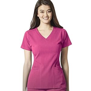 ✨Flix Women's Pink V-Neck Top Size S